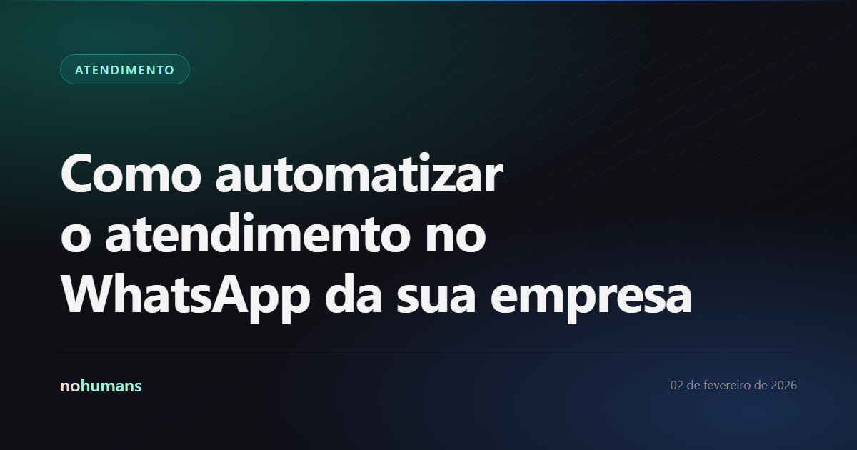 Capa: Como automatizar o atendimento no WhatsApp da sua empresa
